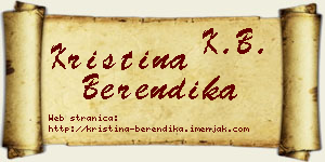 Kristina Berendika vizit kartica